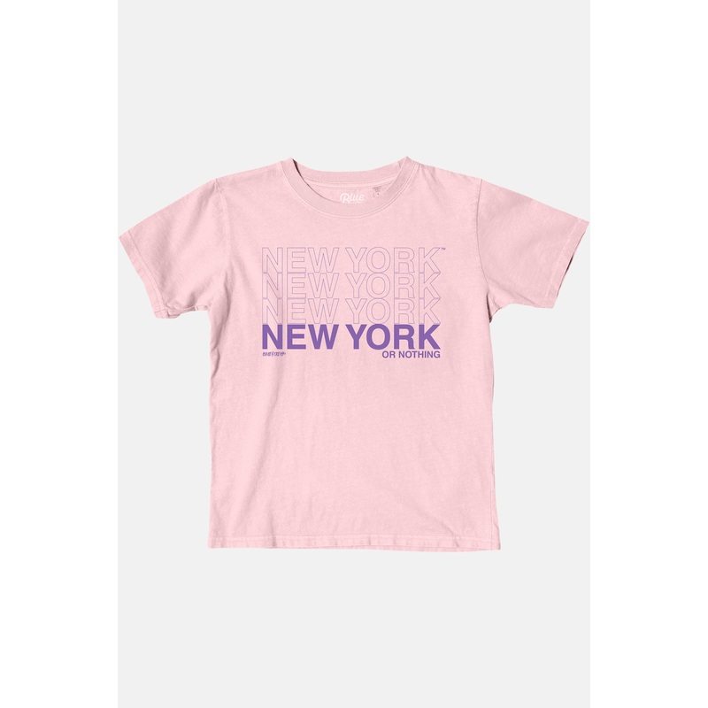 Kids New York or Nothing Tee Blush
