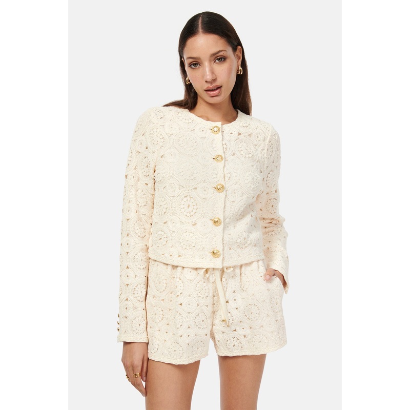 Ligia Crochet Cardigan Ceramic