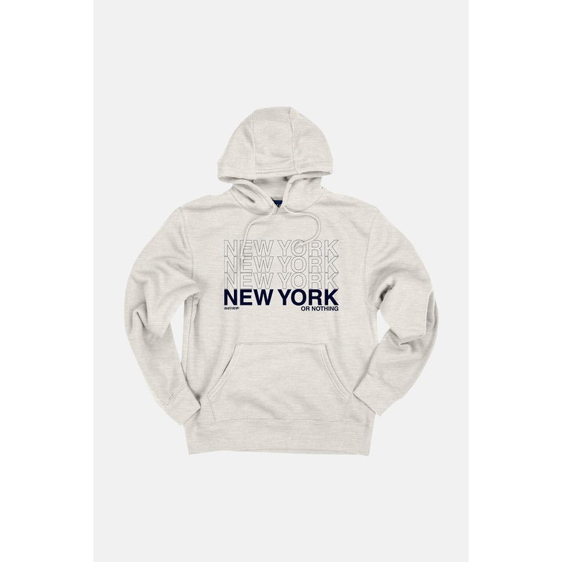NEW YORK or NOTHING Hoodie Oatmeal/Navy