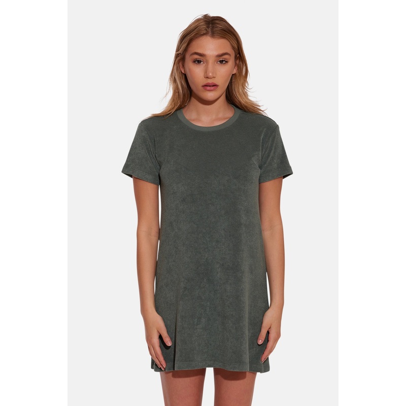 Terry Tee Dress Green|XXS|XS|S|M|L