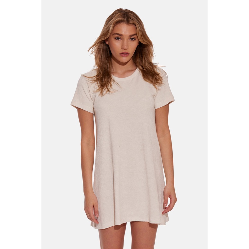 Terry Tee Dress Ivory|XXS|XS|S|M|L