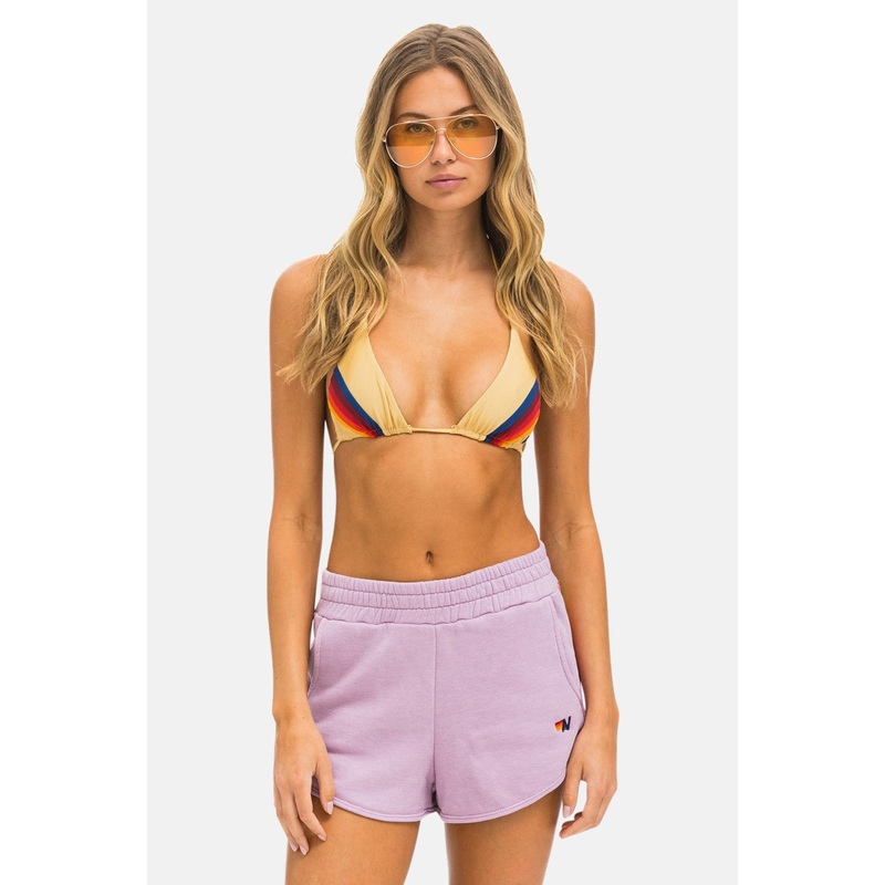 5 Stripe Lounge Short Mauve/Pink/Green