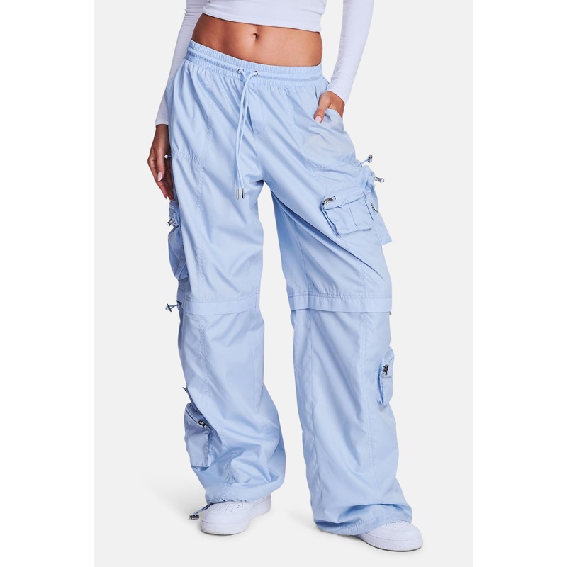 Alba Ruched Cargo Pant Light Blue