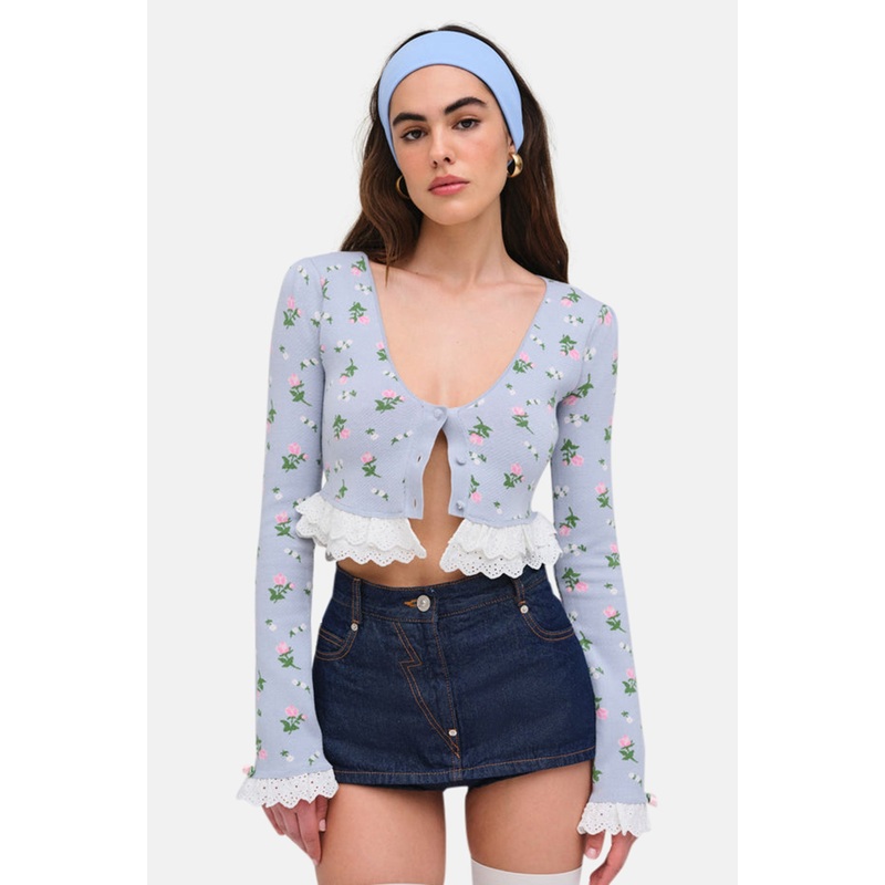 Amalia Knit Cardigan Blue|XXS|XS|S|M