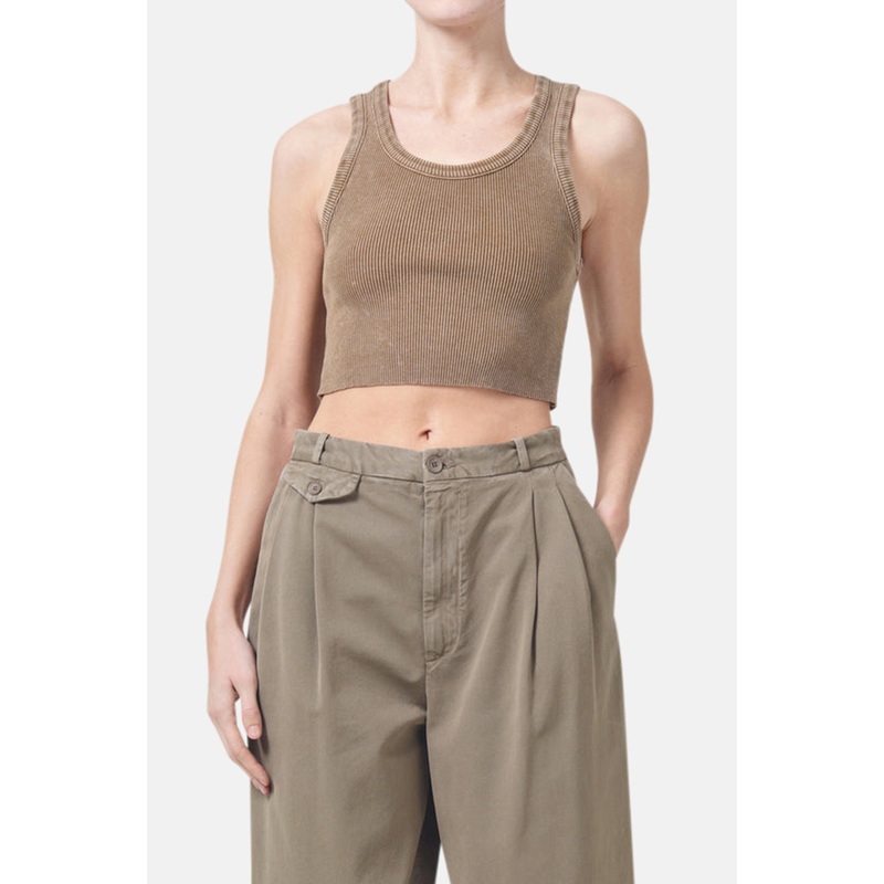 Cropped Poppy Tank Bamboo|XS|S|M