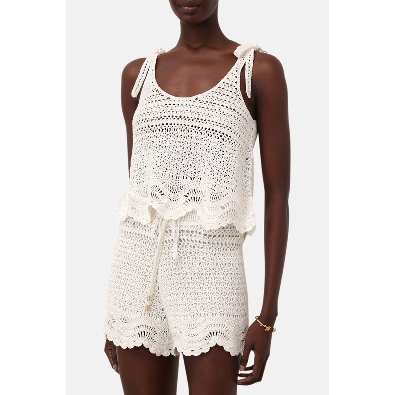 Lightburst Textured Swing Tank Ivory