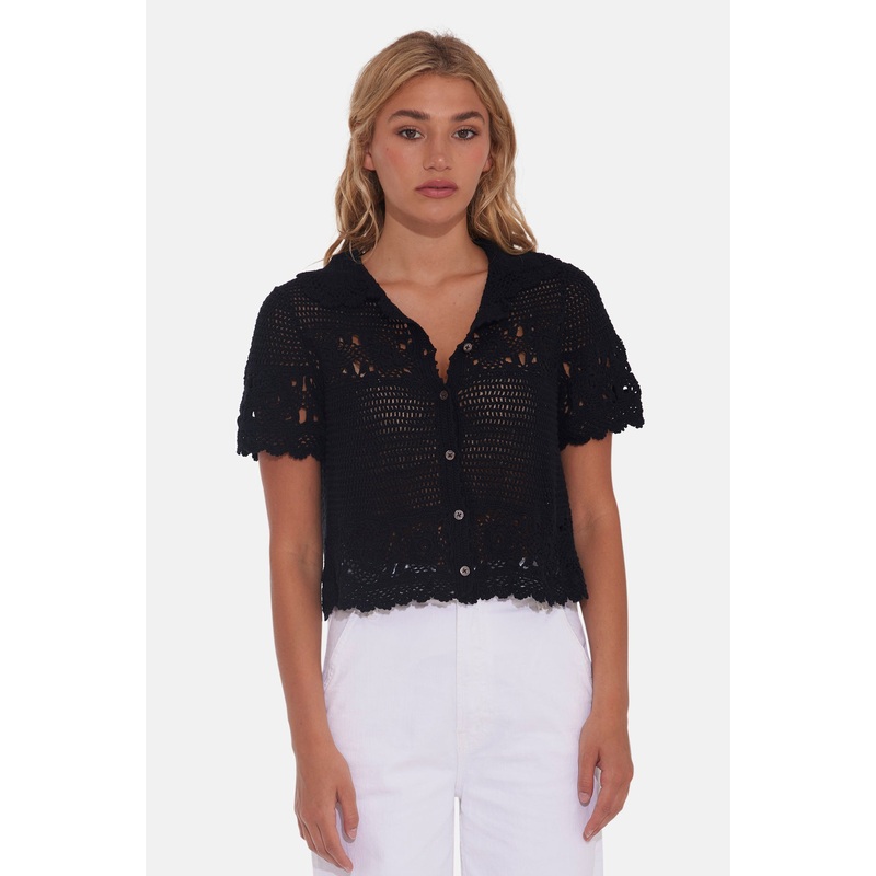 Molly Crochet Shirt Black|XXS|XS|S|M|L