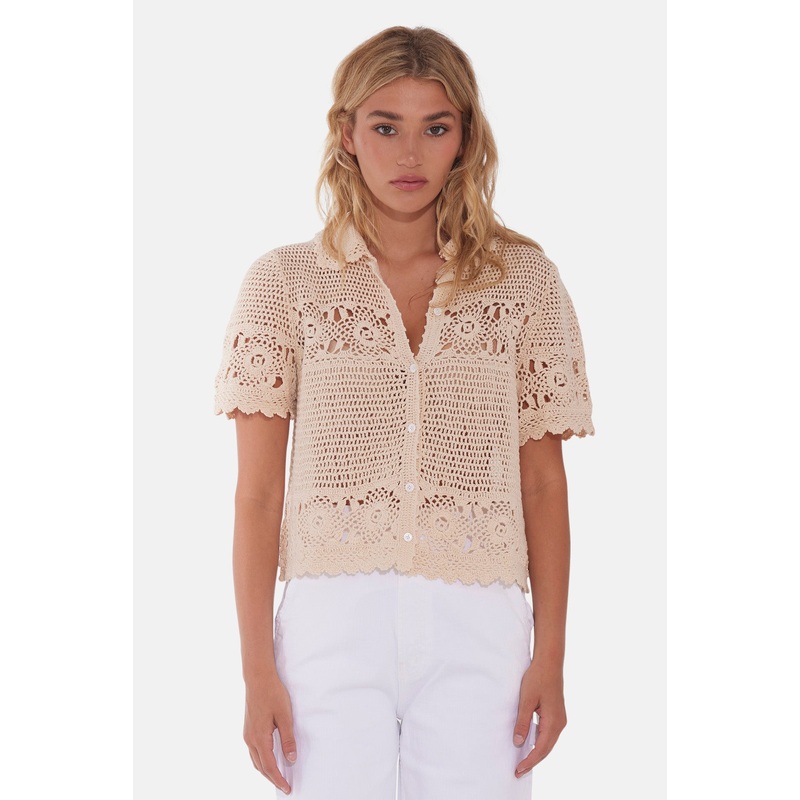 Molly Crochet Shirt Natural|XXS|XS|S|M|L