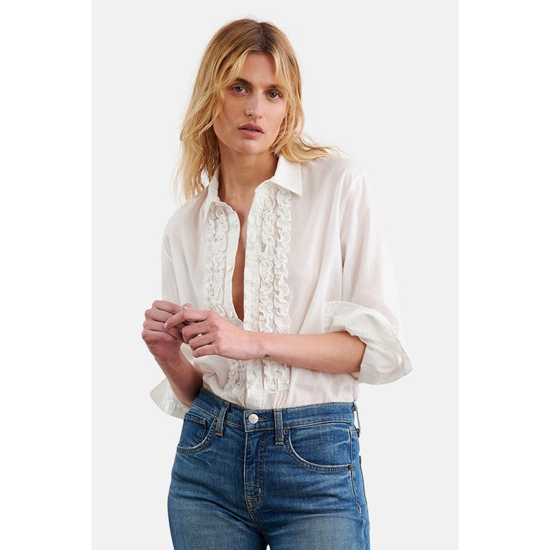 Nathael Ruffle Shirt Ivory|XS|S|M|L