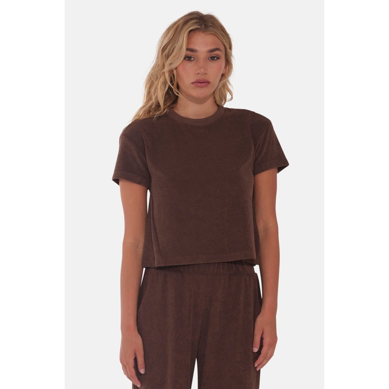 Nova Terry Tee Brown|XXS|XS|S|M|L