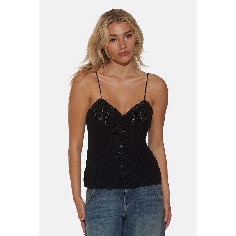 Aliza Crochet Cami Black|XXS|XS|S|M|L