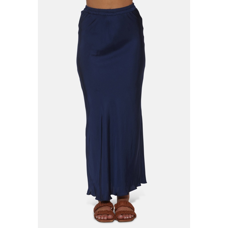 Anya Satin Skirt Navy|XS|S|M|L