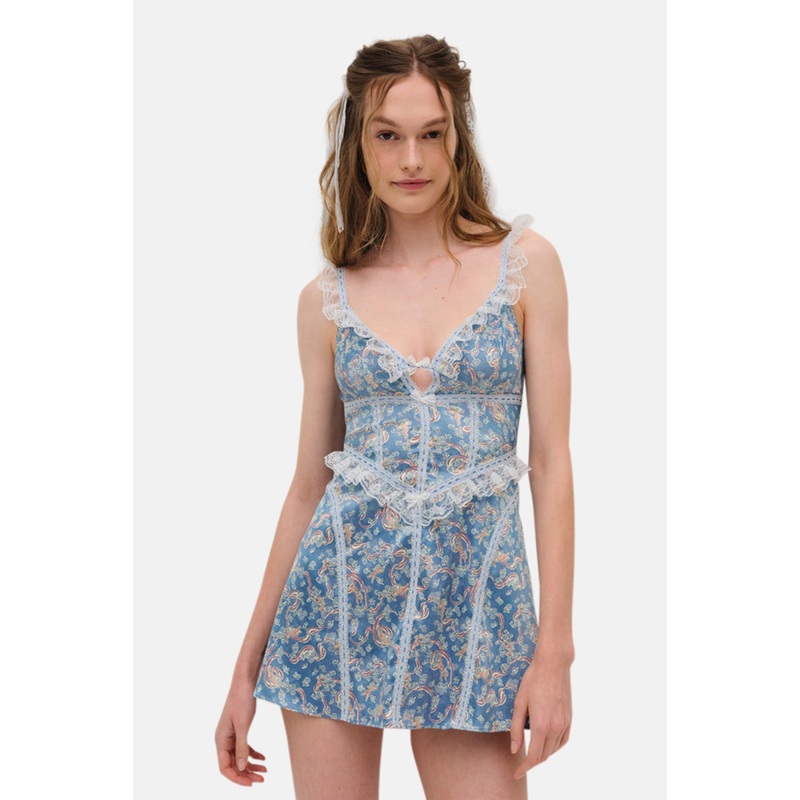 Emiliana Slip Dress Blue|XXS|XS|S|M