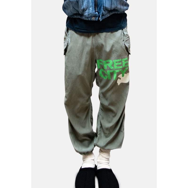 FreeCity LARGE Flap/Snap Matte/Satin Airjump Pant Putty