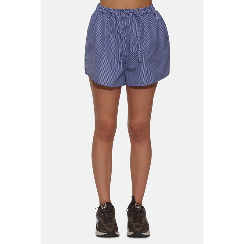 Halsey Poplin Shorts Navy/White Pinstripe