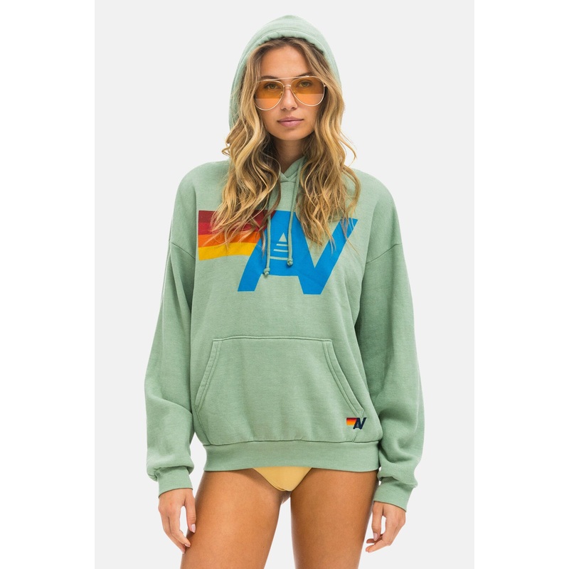 Logo Pullover Relaxed Hoodie Sage