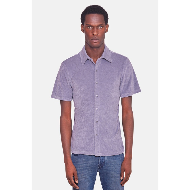 Men’s Terry Buttondown Mink Grey