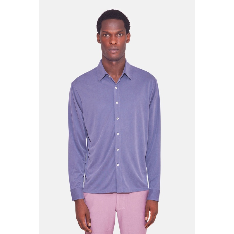 Micro Pique Shirt Blue|XS|S|M|L|XL|XXL