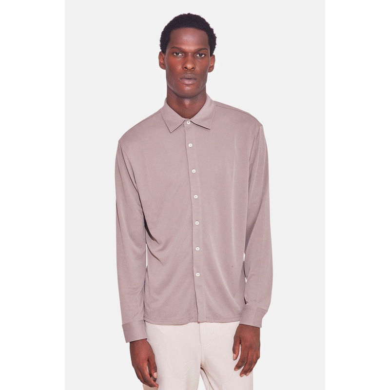 Micro Pique Shirt Taupe|XS|S|M|L|XL|XXL