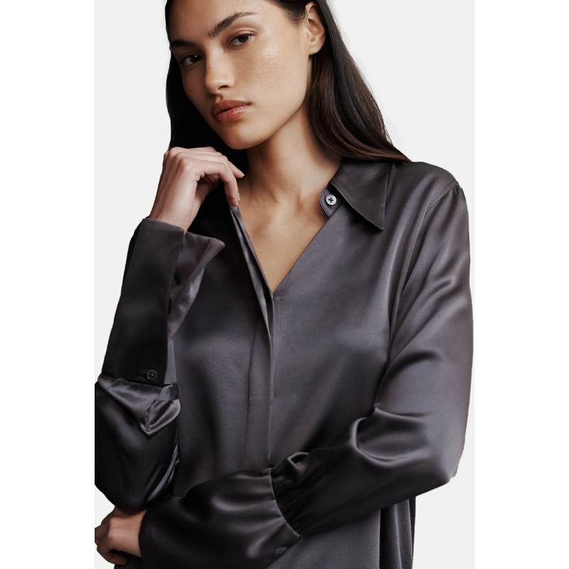 Object Of Affection Top With Sleeve Detail In Plum