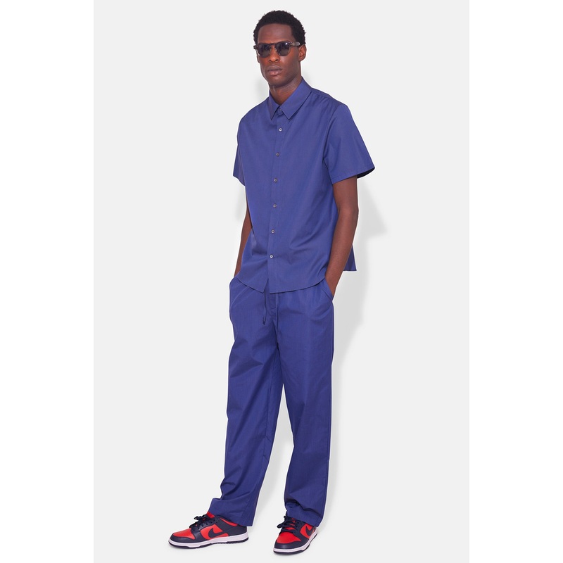 Poplin Karate Pant Navy Micro Stripe