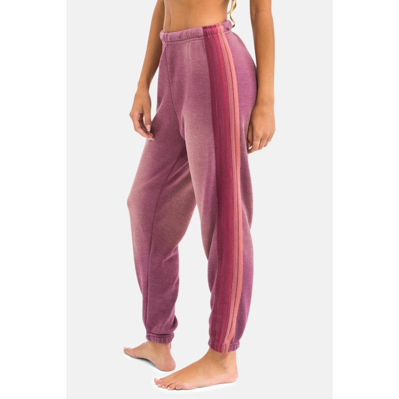 5 Stripe Sweatpants Faded Berry