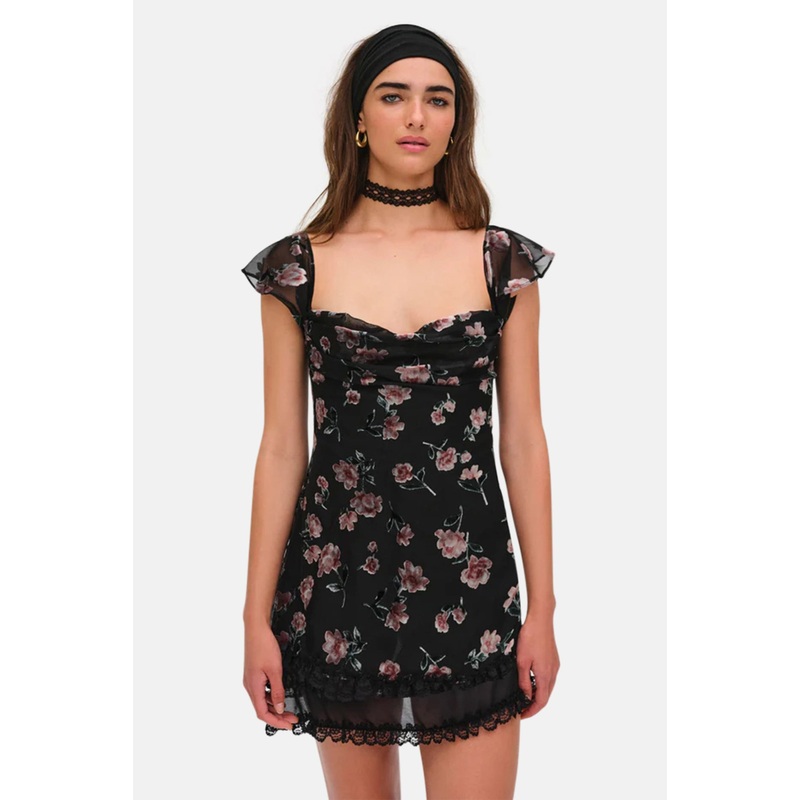 Aigrette Mini Dress Black|XXS|XS|S|M