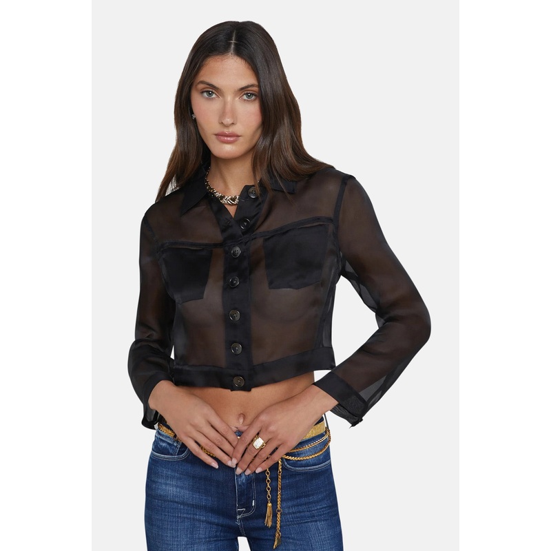 Anders Silk Organza Jacket Black