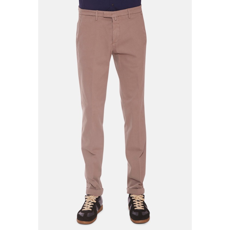 Cotton Stretch Trouser W/ Cuff Dark Khaki