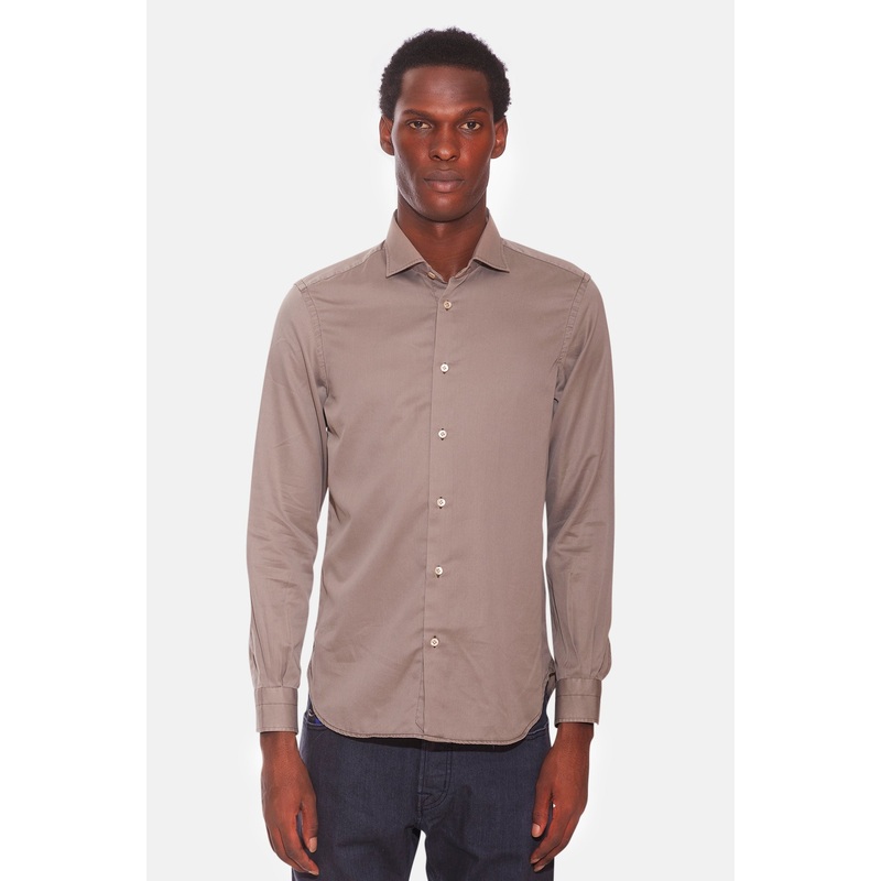 Garment Dyed Tencel Shirt Taupe