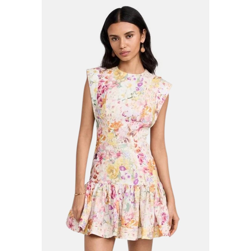 Harmony Flounce Short Dress Kaleidoscope Garden