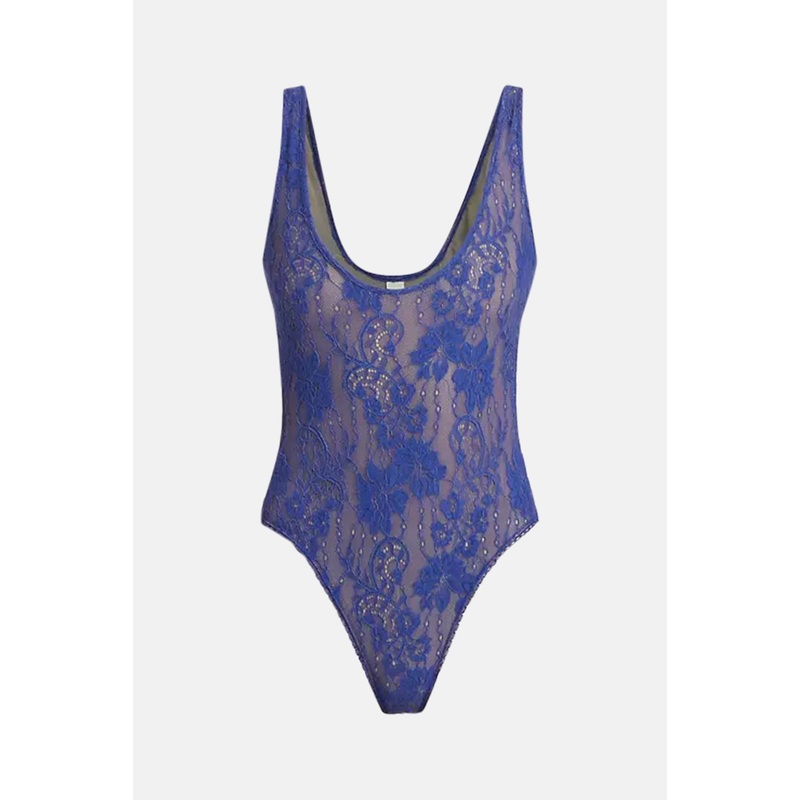 Lace Scoop Bodysuit Lapis|0|1|2
