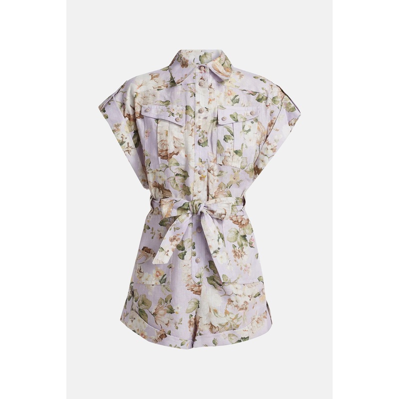 Acacia Pocket Playsuit Lilac Floral