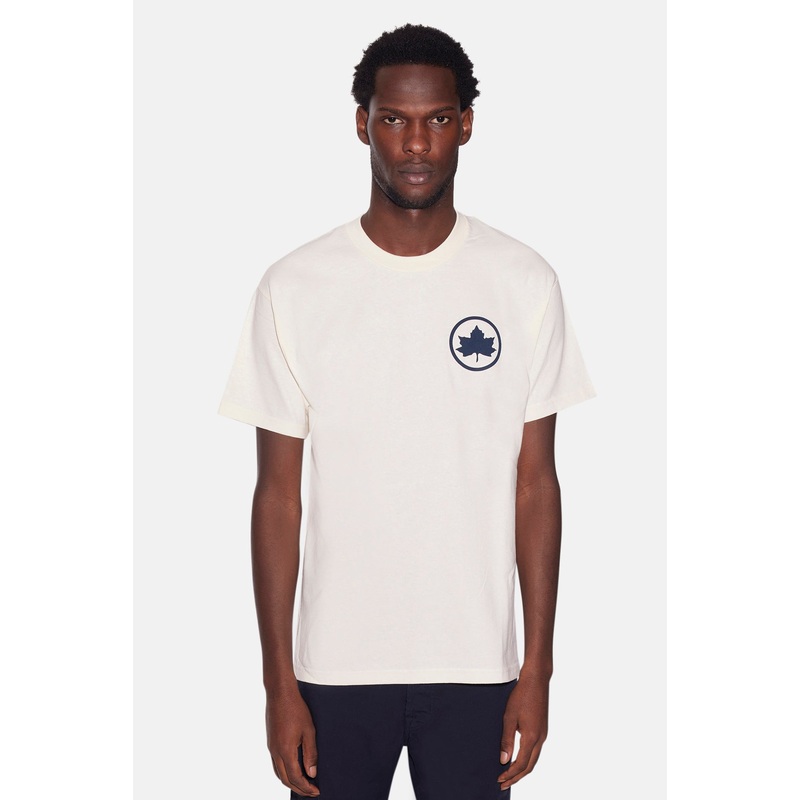 Bleecker Playground Tee Cream w/ Blue Leaf Insignia