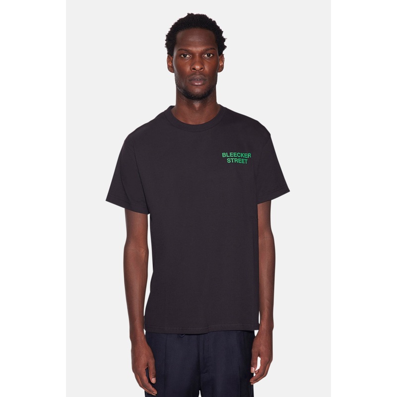 Bleecker Street Run The Block Tee Black w/ Green Font
