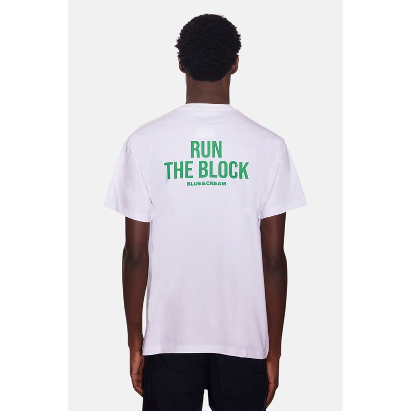 Bleecker Street Run The Block Tee White