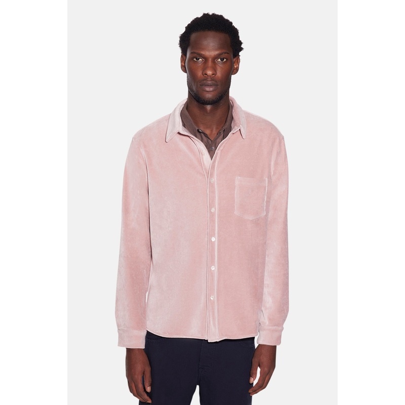 Micro Cord Velour Shirt Pink|S|M|L|XL|XXL