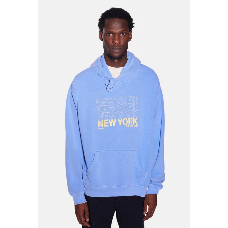 New York or Nothing Hoodie Peri/Yellow