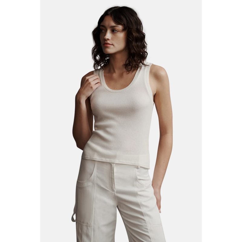 Ribbed Tank White|XXS|XS|S|M