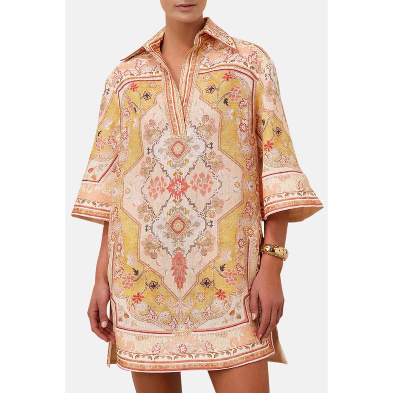 Wylie Tunic Dress Mustard Multi