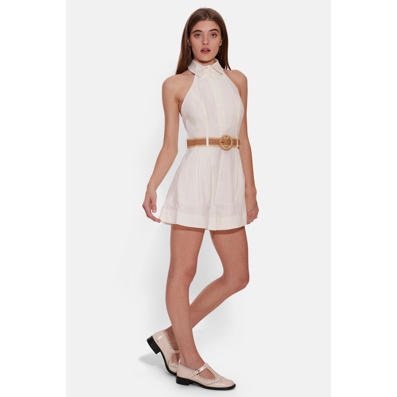 Acacia Halter Playsuit Ivory|0P|0|1|2