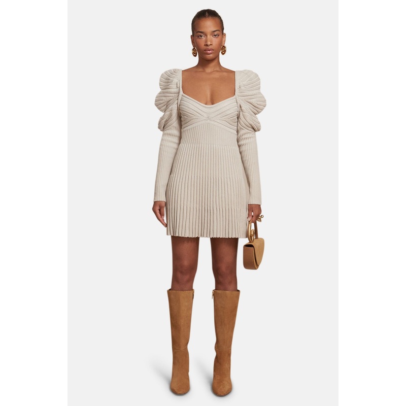 Adelie Knit Dress Mushroom|XS|S|M