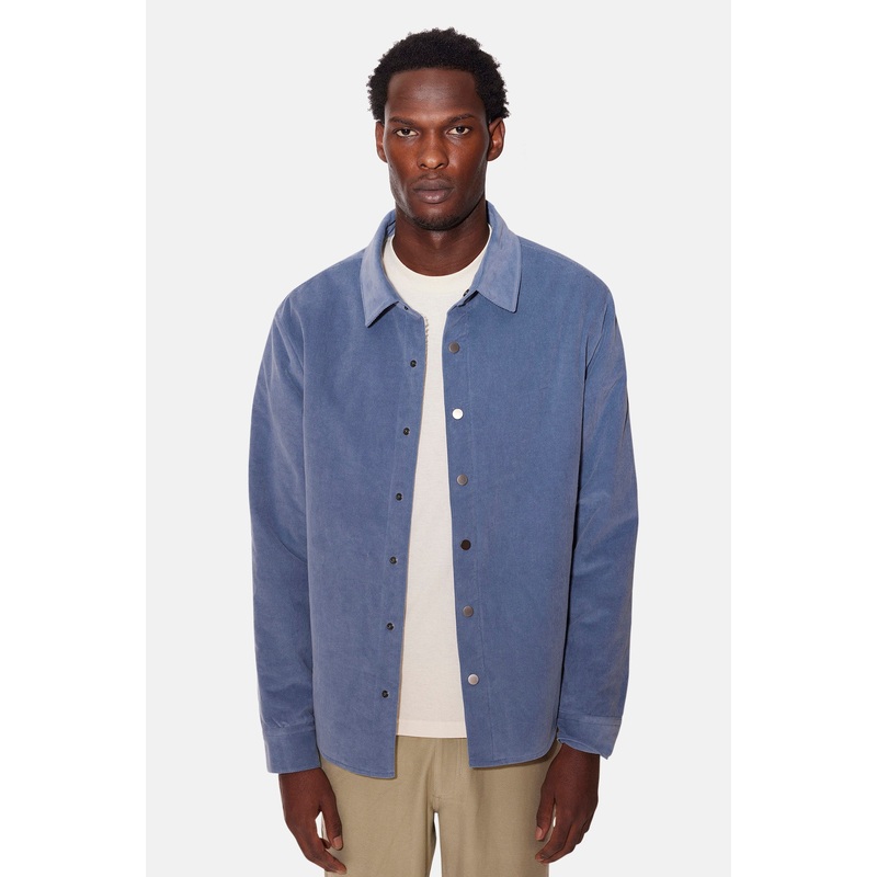 Best Sherpa Overshirt Blue/Cream