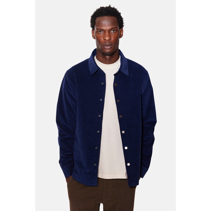 Best Sherpa Overshirt Rich Navy/Mocha