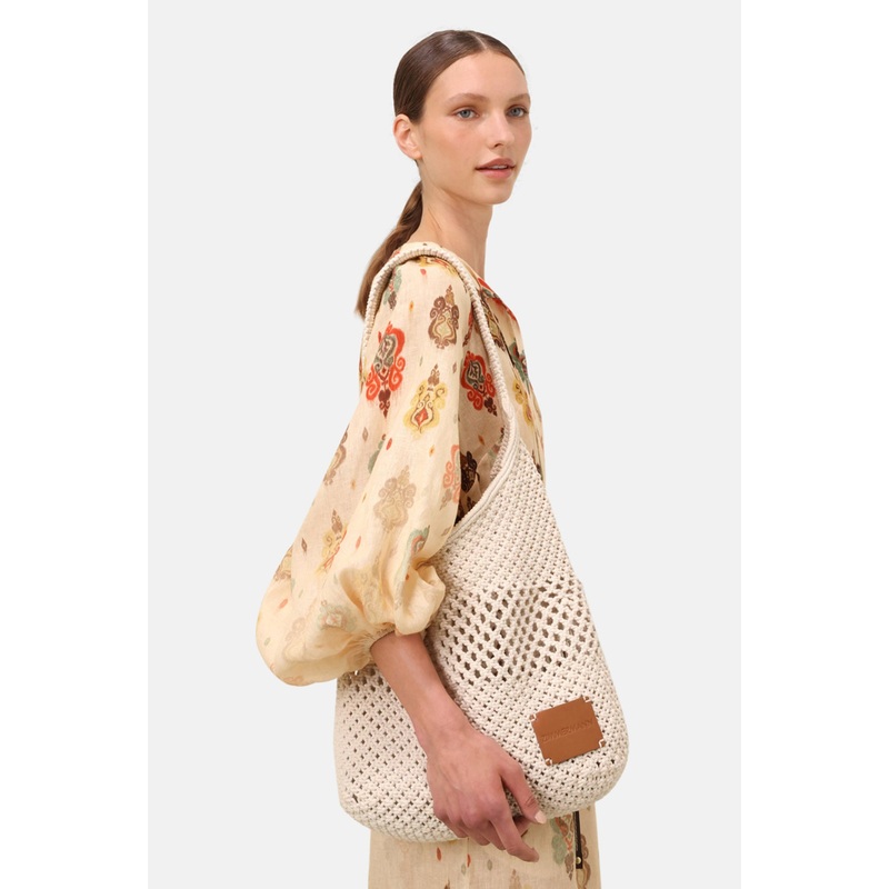 Crochet Hobo Off White|OS