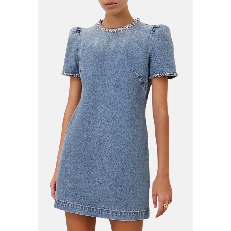 Crush Embelished Denim Dress Blue Moon