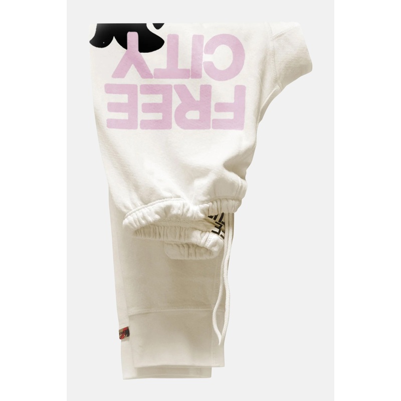 FREECITY Large 3/4 Sweats Creamy Ballerina