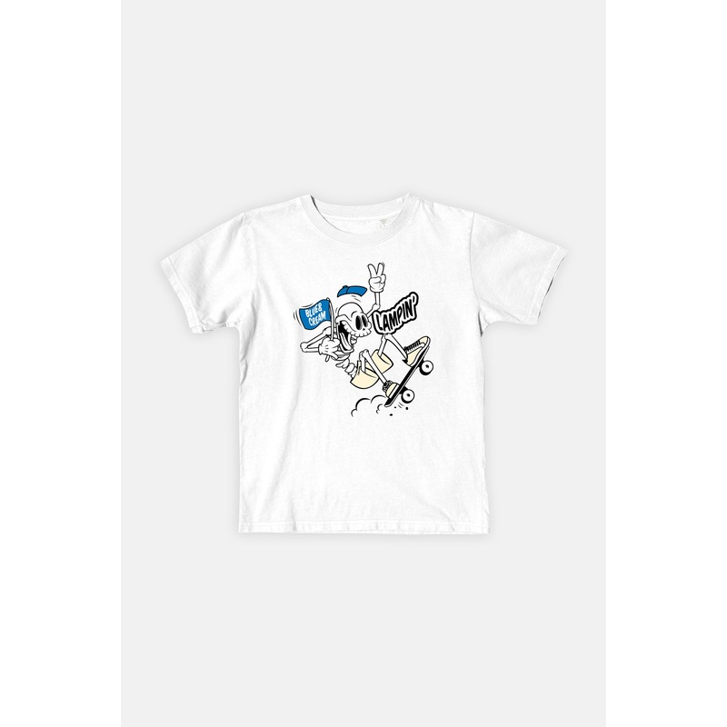 Kids Skelly Lampin Tee White|2T|3T|4T|XS|S|M|L