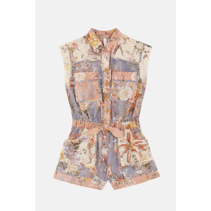Kids Tallow Pocket Playsuit Spliced