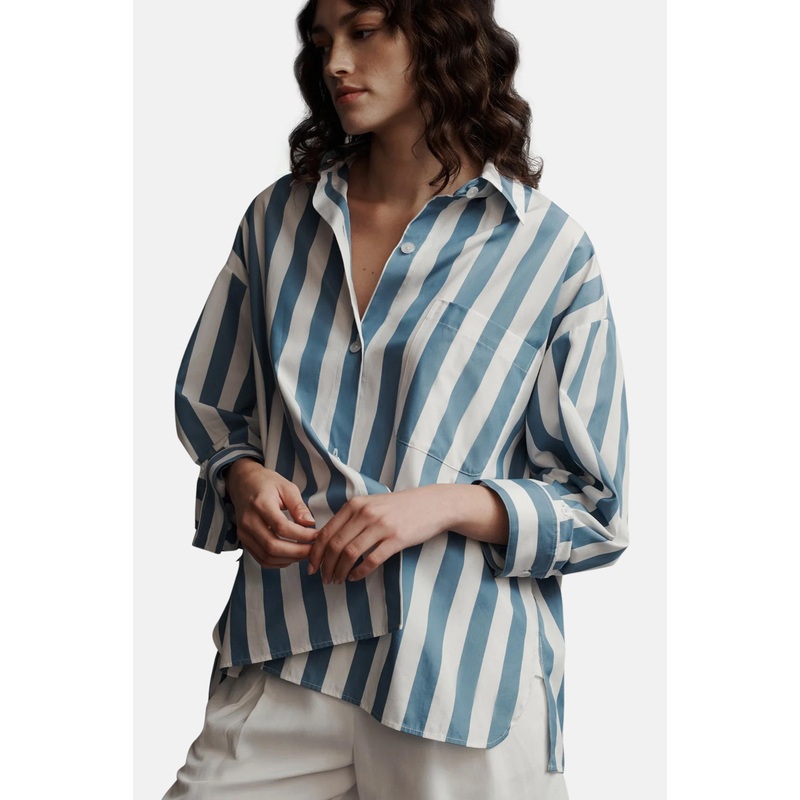 New Earl White/Vintage Denim Top